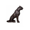 Bronze Sitting Panther Sculpture