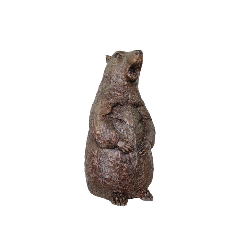 SRB075118 Bronze Groundhog Sculpture by Metropolitan Galleries Inc.