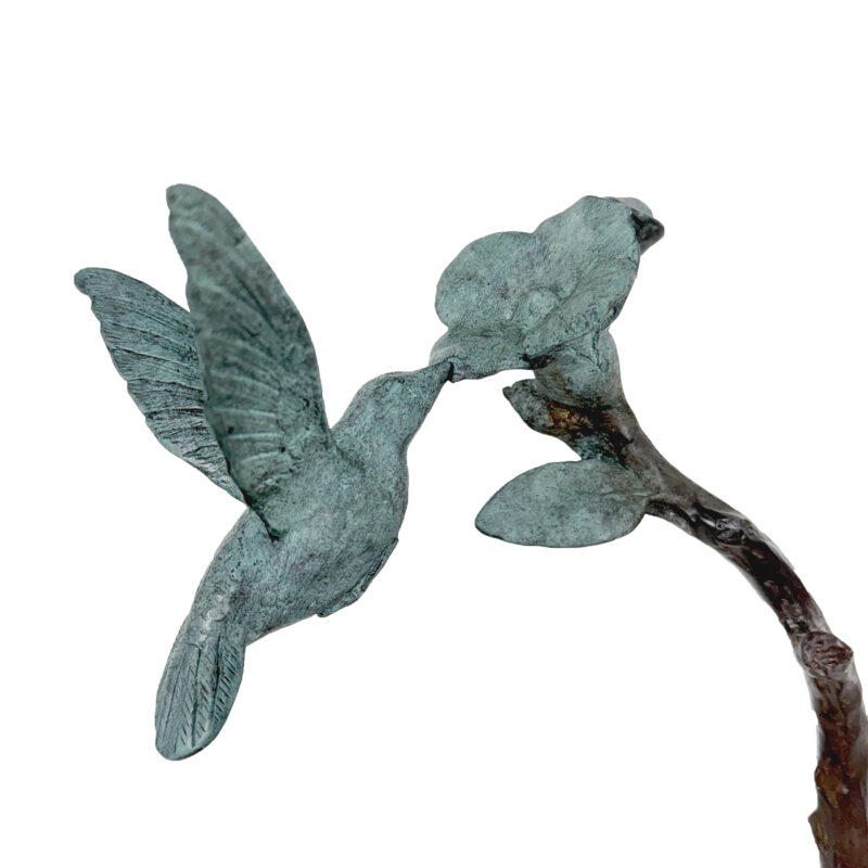 SRB097029BV Bronze Hummingbird on Flower table-top Sculpture by Metropolitan Galleries Inc-6