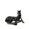 Bronze Baby Foal Laying Sculpture