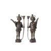 Bronze Blackamoor Candle Holder Sculpture Pair
