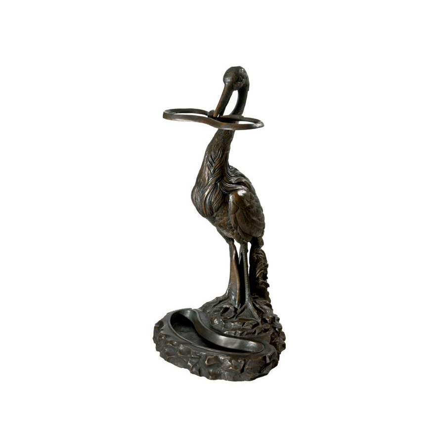 SRB992463 Bronze Pelican Umbrella Stand Sculpture by Metropolitan Galleries Inc