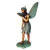 Bronze Fairy holding Shell Fountain Sculpture