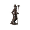 Bronze Gentleman Fox with Top Hat Candle Holder Sculpture