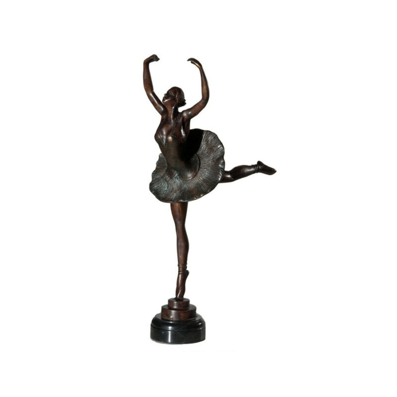 SRB81250 Bronze Ballerina Sculpture on Marble Base by Metropolitan Galleries Inc