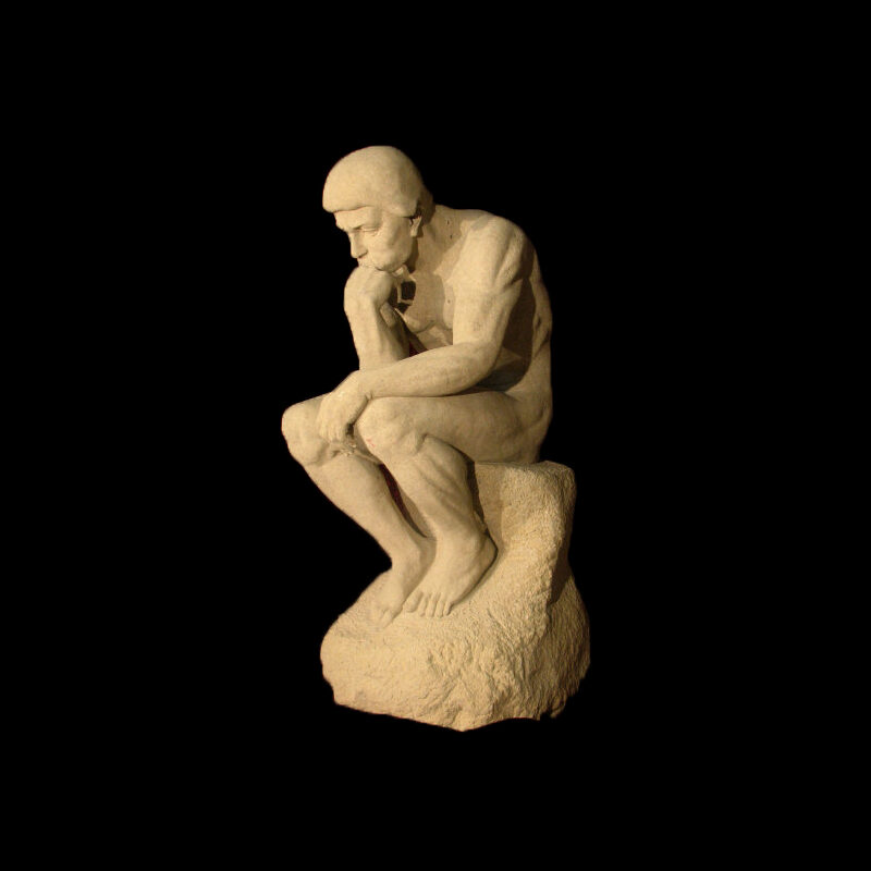 JBS218 Marble Thinker Sculpture by Metropolitan Galleries Inc