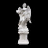 Marble Saint Angelos Angel Sculpture atop Base (Copy)