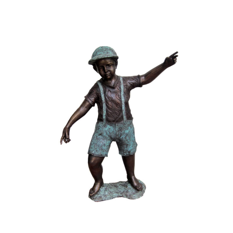 SRB704967 Bronze Standing Boy Sculpture by Metropolitan Galleries Inc