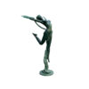 Bronze Frolicking Nude Lady Sculpture