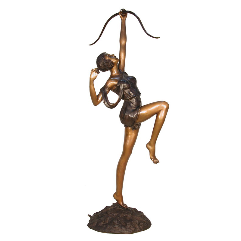 SRB028510 Bronze Lady Archer Fountain Sculpture by Metropolitan Galleries Inc