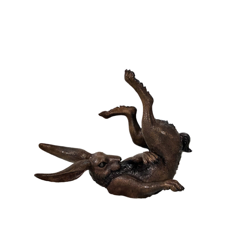 SRB41285 Bronze Tumbling Bunny Rabbit Sculpture by Metropolitan Galleries Inc