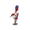 Bronze Three Colorful Parrots in Tree Sculpture
