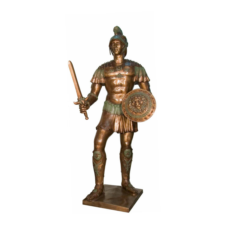 SRB052749-R Bronze Spartan Sculpture Left by Metropolitan Galleries Inc