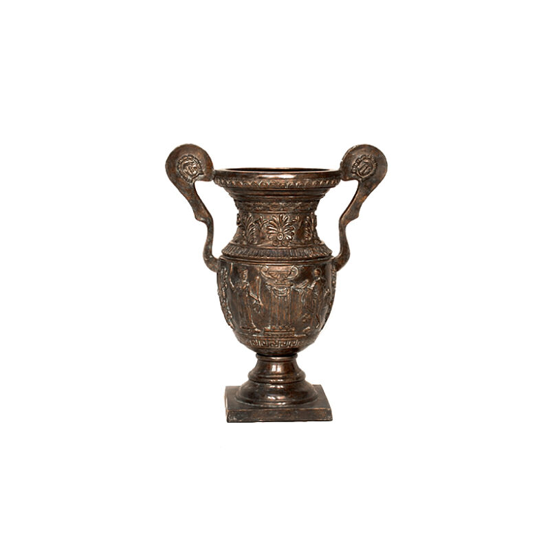 SRB056026 Bronze Grecian Planter Urn Sculpture by Metropolitan Galleries Inc