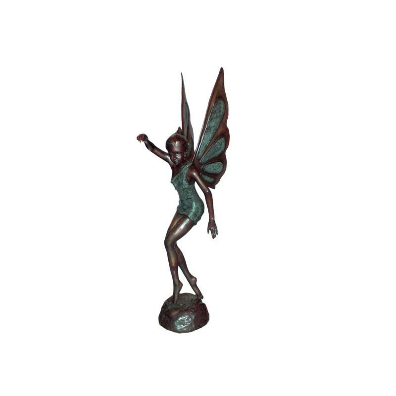 SRB705133 Bronze Fairy Girl Sculpture by Metropolitan Galleries Inc
