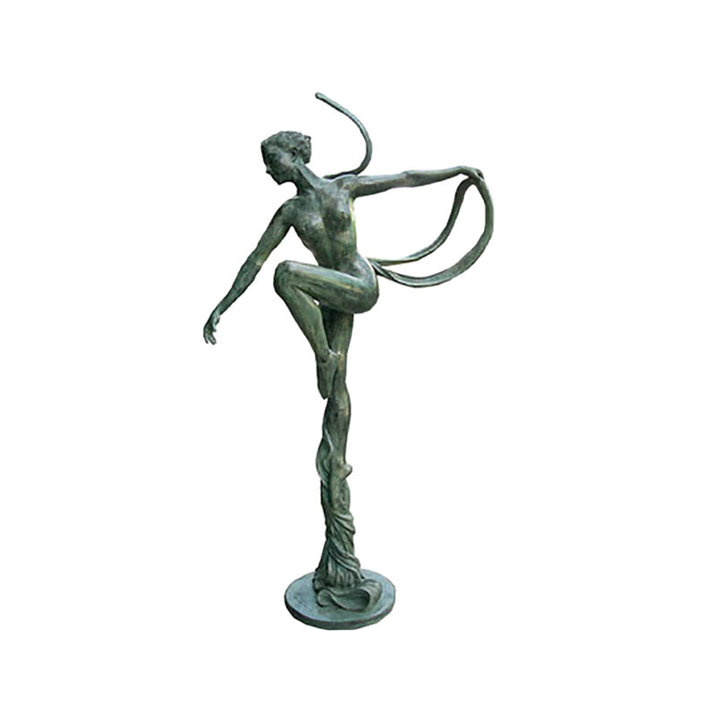 SRB705955 Bronze Acrobat Lady with Cloth Sculpture by Metropolitan Galleries Inc