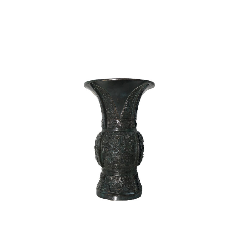 SRB990946 Bronze Chinese Vase Sculpture by Metropolitan Galleries Inc
