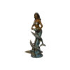 Bronze Mermaid with Dolphins Sculpture
