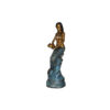 Bronze Mermaid holding Fish Fountain Sculpture (Color)
