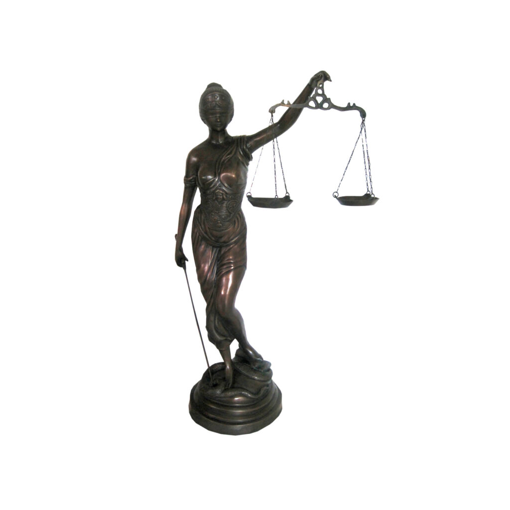 Bronze Lady Justice Sculpture | Metropolitan Galleries Inc.