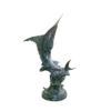 Bronze Sailfish on Base Fountain Sculpture