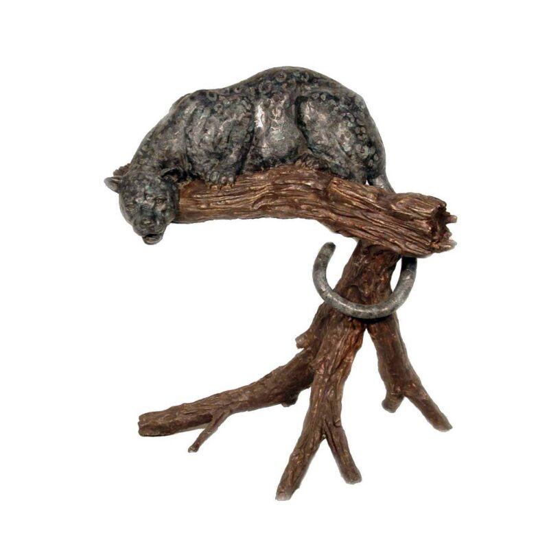 SRB019645 Bronze Leopard in Tree Sculpture by Metropolitan Galleries Inc SRB019645 Bronze Leopard in Tree Sculpture by Metropolitan Galleries Inc