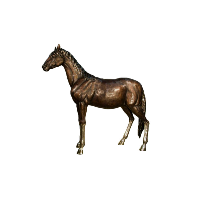 SRB028964 Bronze Standing Mother Horse Sculpture by Metropolitan Galleries Inc