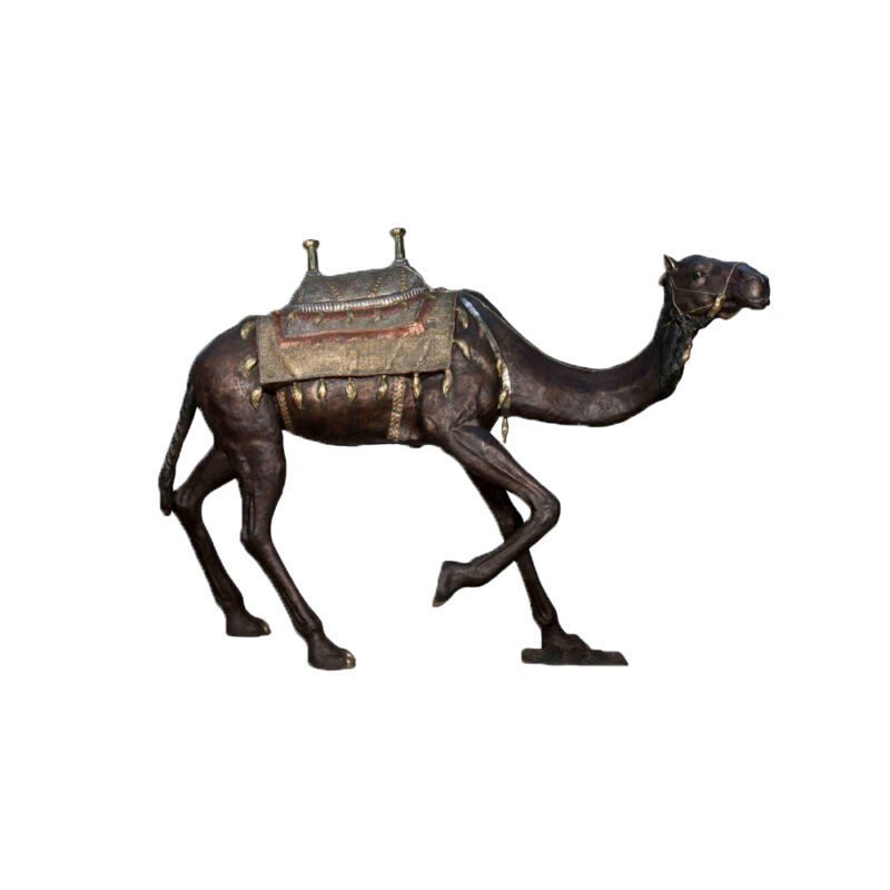 SRB028989 Bronze Egyptian Camel Sculpture by Metropolitan Galleries Inc