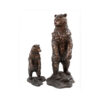 Bronze Standing Mother Bear & Standing Cub Sculpture Set