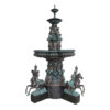 Bronze Aquatic Mythological Tier Fountain