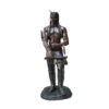 Bronze Standing Indian with Hatchet Sculpture