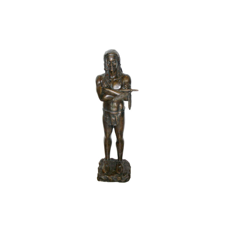 SRB704944 Bronze Standing Indian Sculpture by Metropolitan Galleries Inc