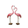 Bronze Pink Flamingo Sculpture Set