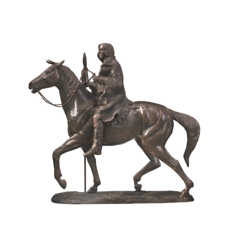 SRB705428 Bronze Indian Scout on Horse Sculpture by Metropolitan Galleries Inc