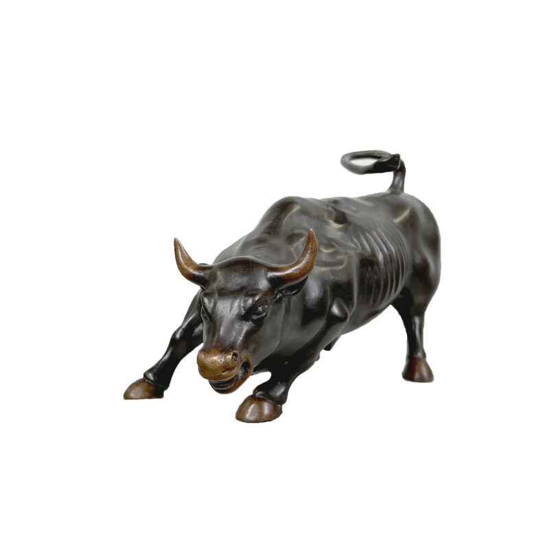 SRB022044 Bronze Wall Street Bull Table-top Sculpture by Metropolitan Galleries Inc