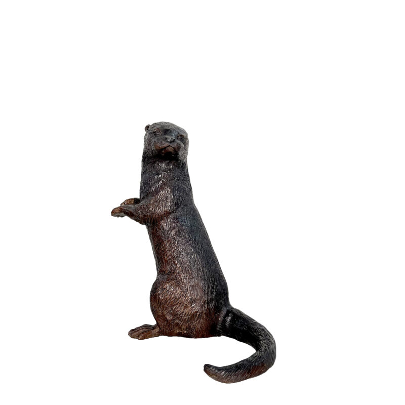 SRB056706 Bronze Standing Otter Sculpture by Metropolitan Galleries Inc