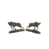 Bronze Walking Ram Duo Table-top Sculpture Set