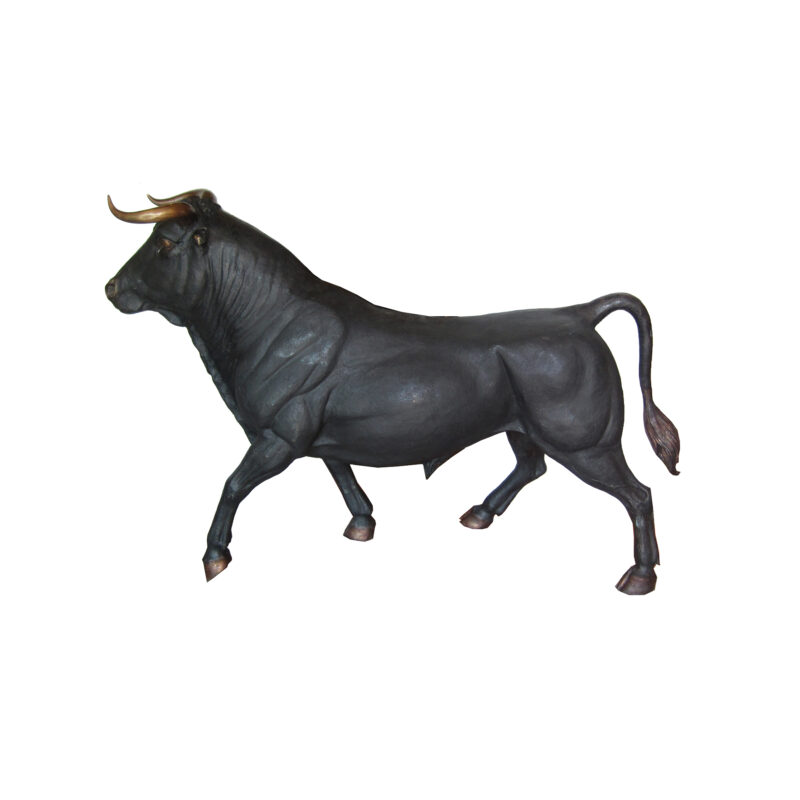 SRB706587 Bronze Walking Bull Sculpture by Metropolitan Galleries Inc