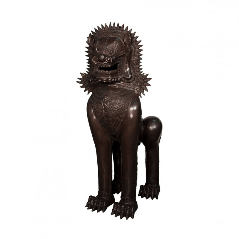 SRB0019692 Bronze Thai Lion Sculpture by Metropolitan Galleries Inc