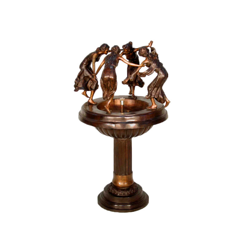 SRB028570 Bronze Dancing Ladies Festival Fountain Sculpture by Metropolitan Galleries Inc