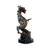 Bronze Asian Dragon with Ball Sculpture