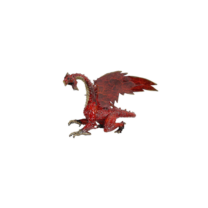 SRB098208C-RD Bronze Candy Red Dragon Table-top Sculpture by Metropolitan Galleries Inc
