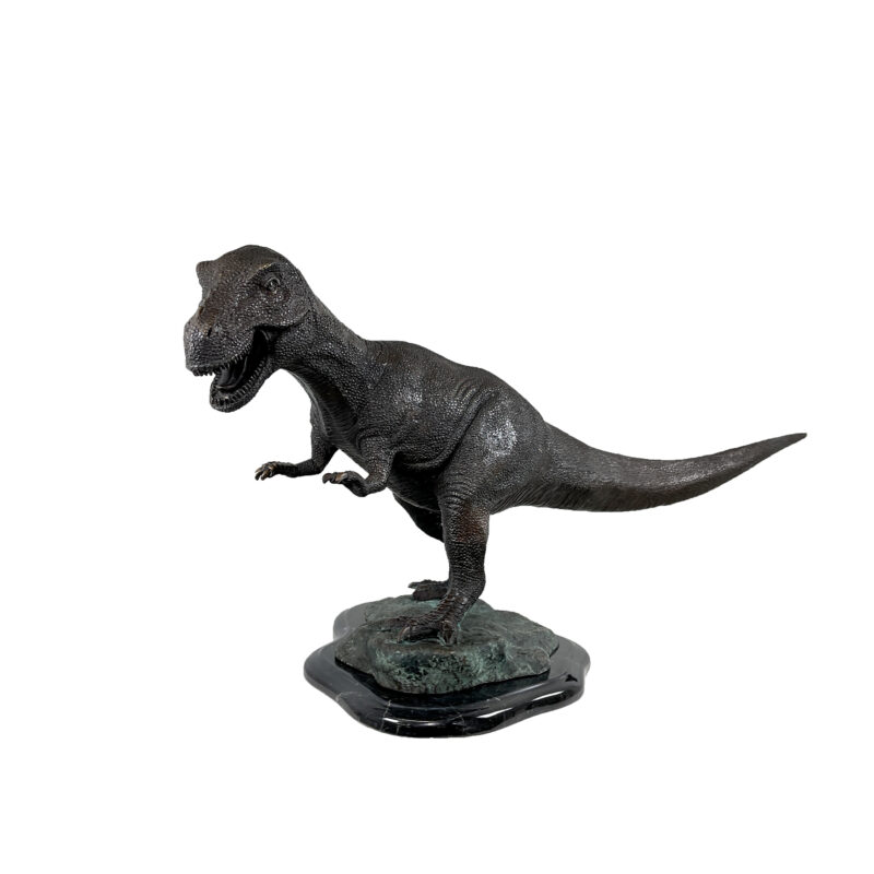 SRB47510 Bronze Tyrannosaurus Rex Table-top Sculpture on Marble Base by Metropolitan Galleries Inc