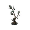 Bronze Four Frogs on Tree Table-top Sculpture