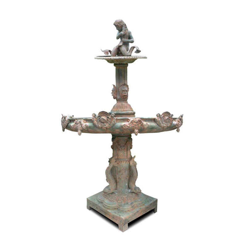 SRB703249 Bronze Nautical Two Tier Fountain by Metropolitan Galleries Inc