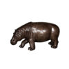 Bronze Walking Hippopotamus Sculpture