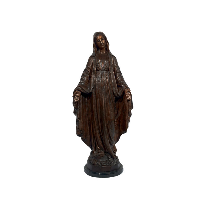 SRB029508 Bronze Blessed Mother Madonna Sculpture by Metropolitan Galleries Inc