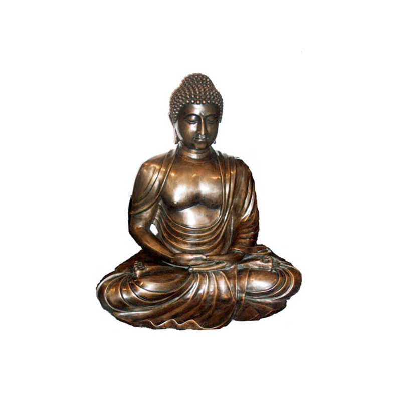 SRB701297 Bronze Medium Sitting Buddha Sculpture by Metropolitan Galleries Inc