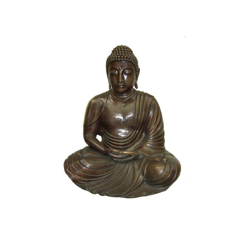 SRB701568 Bronze Sitting Buddha Sculpture by Metropolitan Galleries Inc