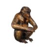 Bronze Sitting Chimpanzee